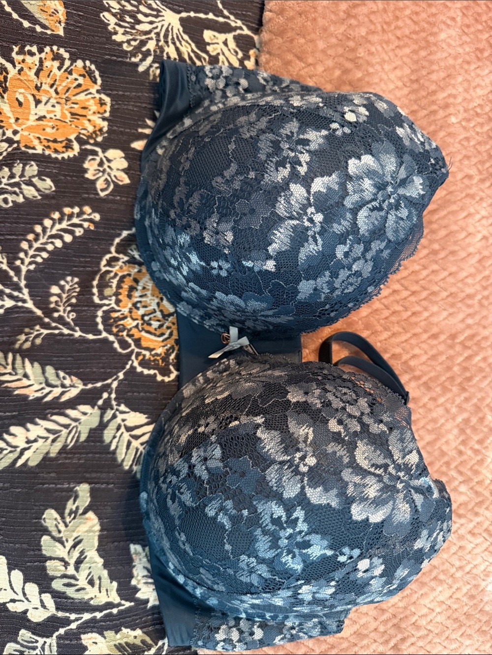 Victoria's Secret Navy Blue Lace Push-Up Bra